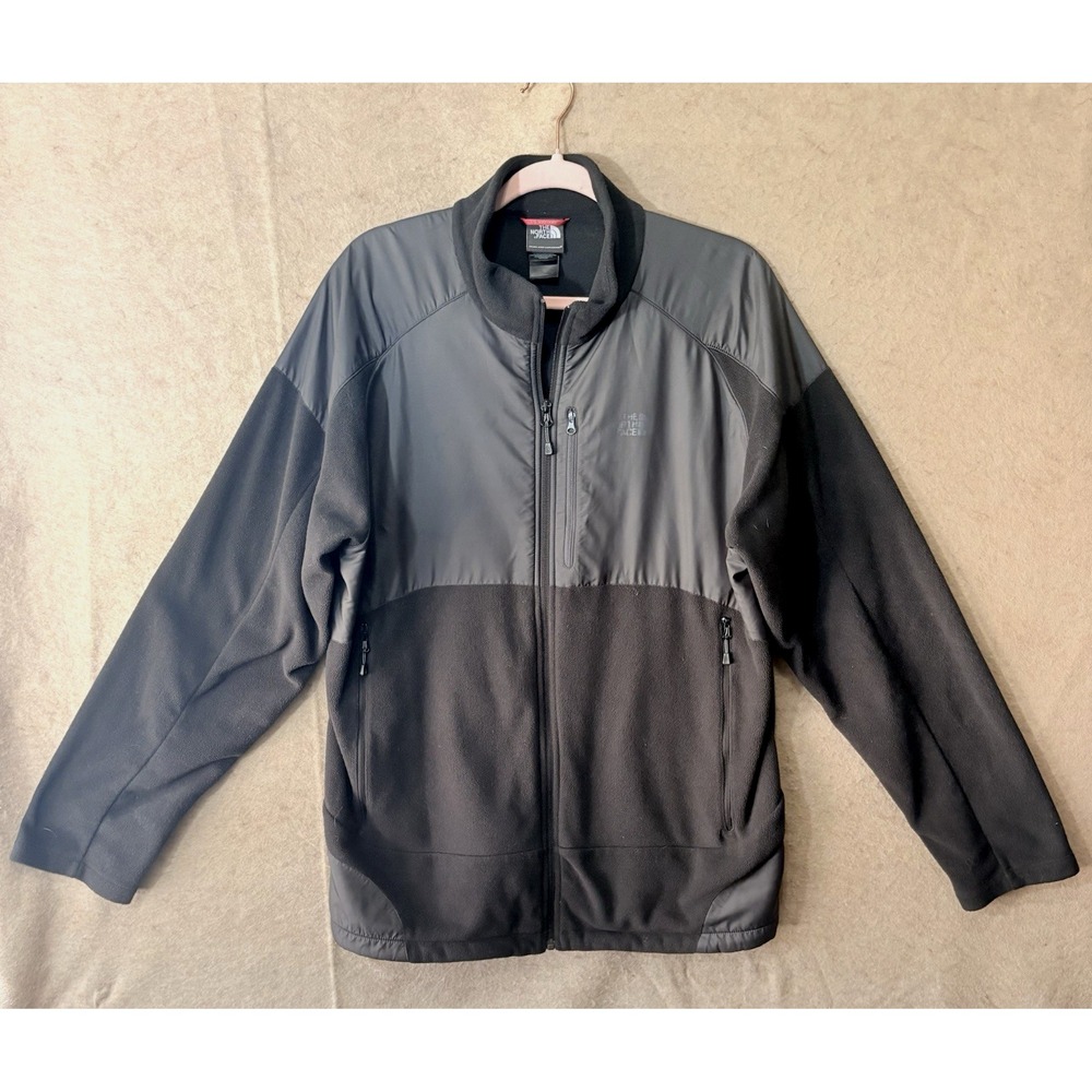 North Face Cascade Jacket Mens Sx XL Black Polartec Fleece Full Zip TKA 100